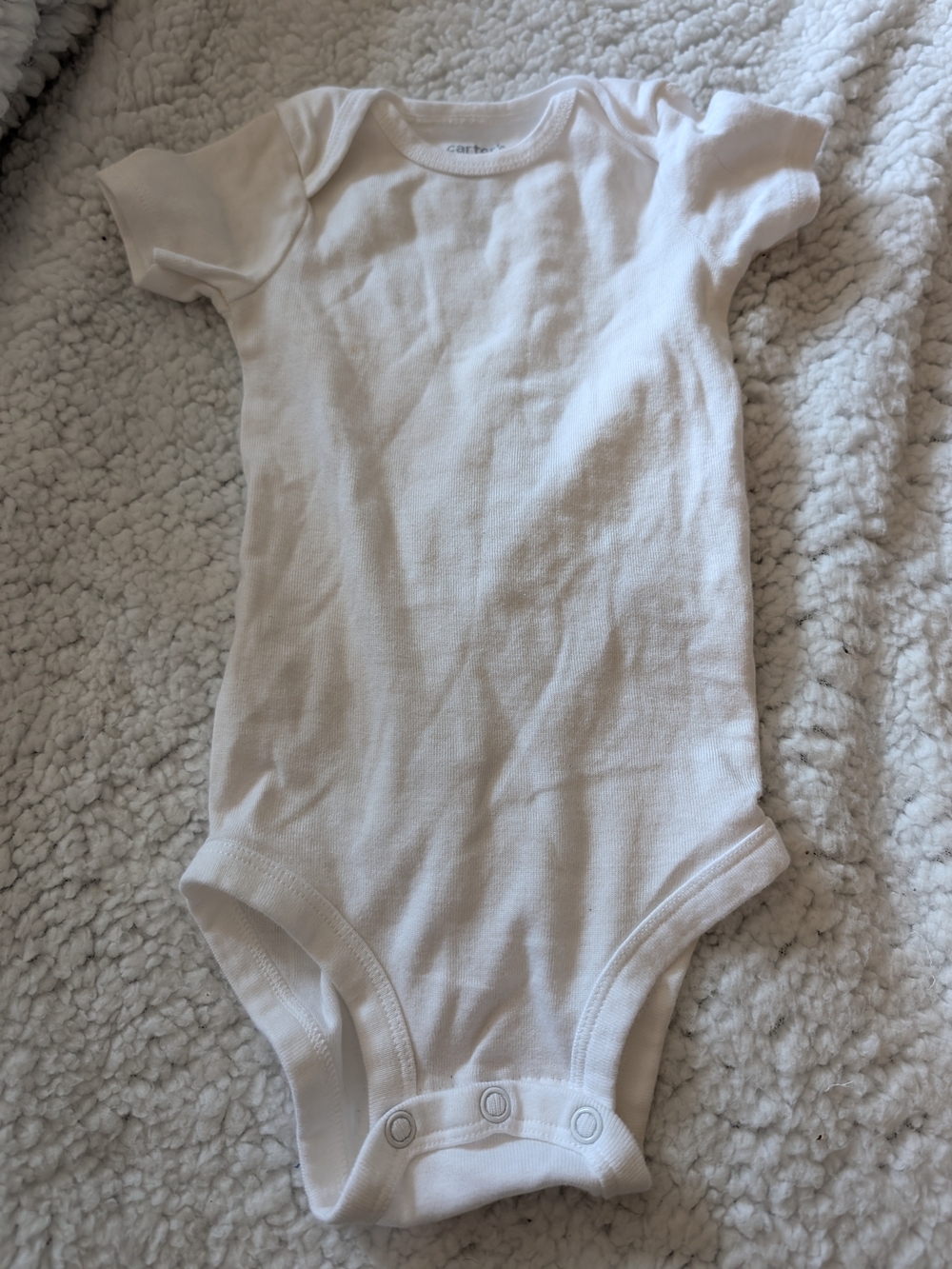 Carter's White Short-Sleeve Baby Bodysuit